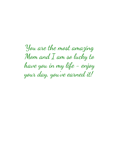 Preview of inside card message