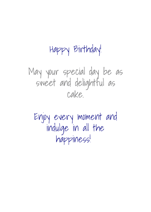 Preview of inside card message